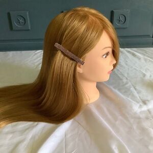 Set of 2 medium rhinestone ribbon French barrettes..you pick colors